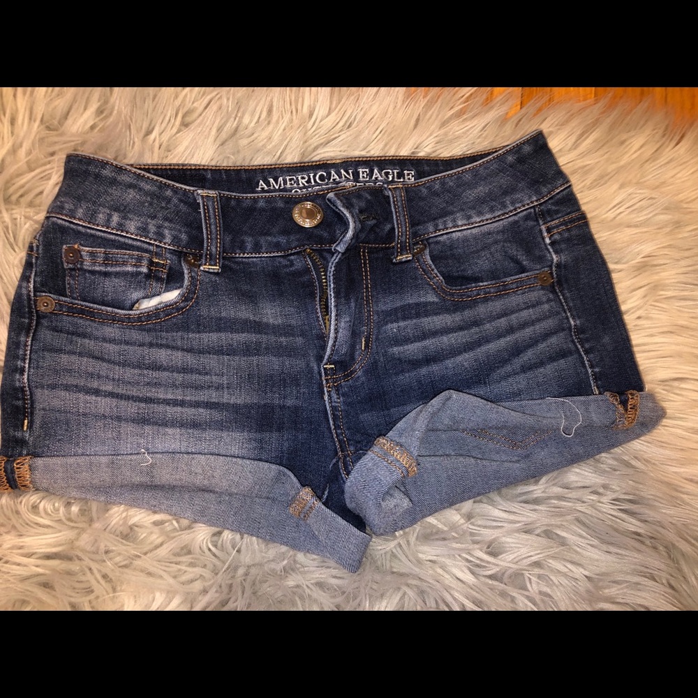 2/$15 ae “shortie” jean shorts